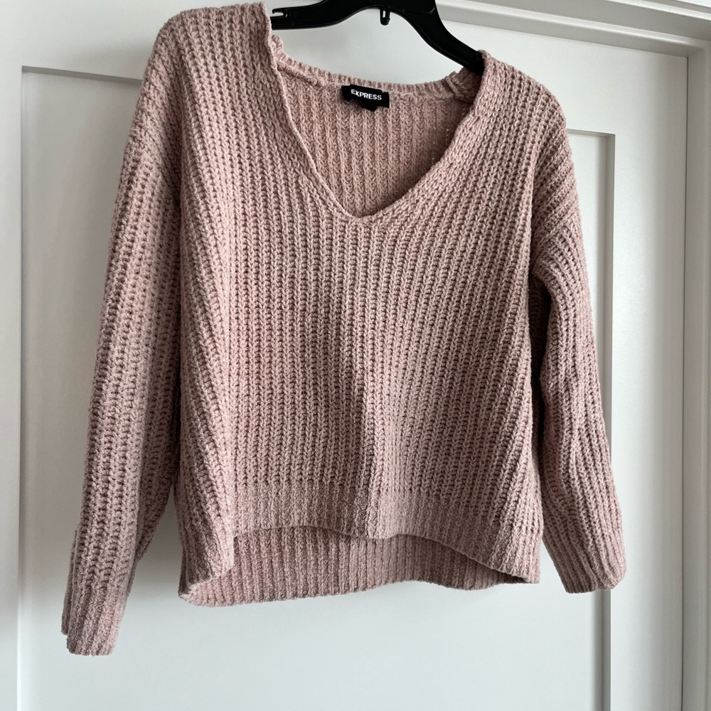 Express Women's Pink Sweater - Size S